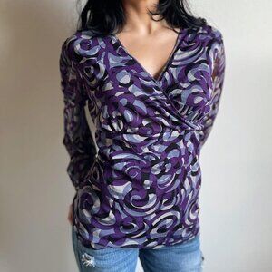 Allison Morgan Purple Mesh Top